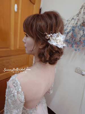 文定髮型|盤髮造型|側邊低髻髮型|浪漫日系髮型|雨晴新娘秘書|台北新娘秘書推薦 #內湖新娘秘書推薦|嘉義新娘秘書推薦|新娘秘書推薦