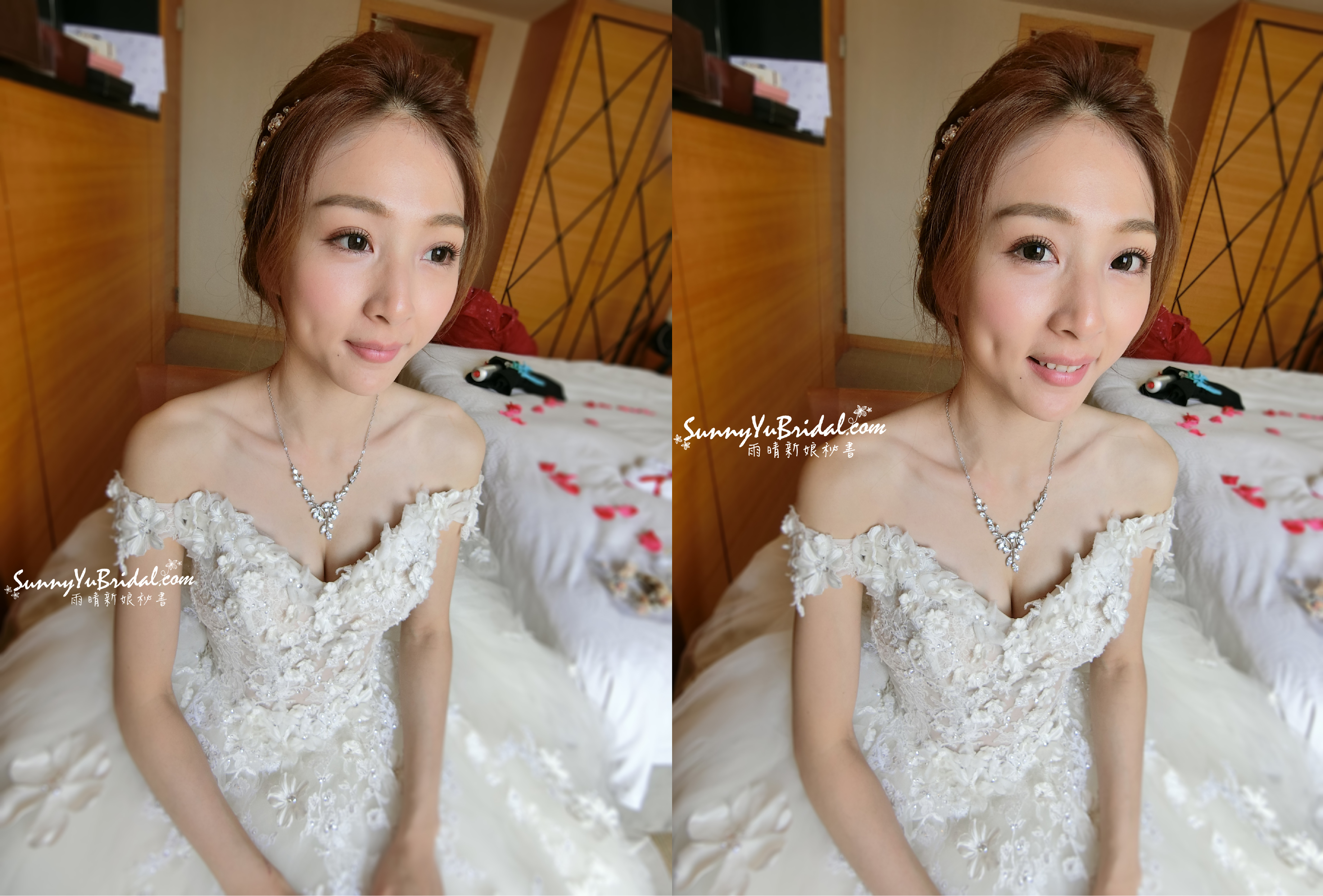 台北內湖新秘│嘉義新秘｜新秘雨晴│新秘推薦│新娘造型│白紗｜光澤感｜自然妝感｜睫毛分段黏貼盤髮造型｜愛情蔓延婚紗｜愛依賴婚禮攝影｜嘉義兆品酒店
