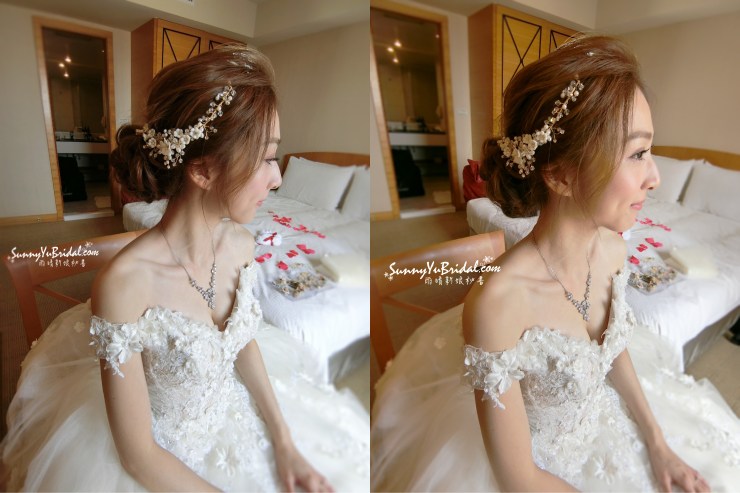 台北內湖新秘│嘉義新秘｜新秘雨晴│新秘推薦│新娘造型│白紗｜光澤感｜自然妝感｜睫毛分段黏貼盤髮造型｜愛情蔓延婚紗｜愛依賴婚禮攝影｜嘉義兆品酒店