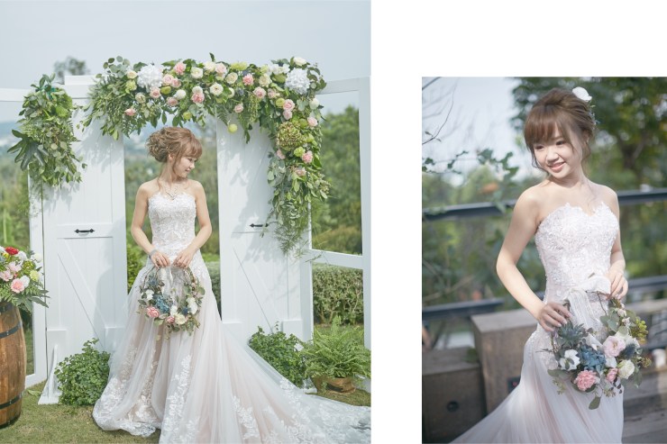 歐美手提花環｜新娘捧花｜捧花訂製訂購｜新娘手提花圈｜嘉義婚禮佈置推薦｜憶起幸福