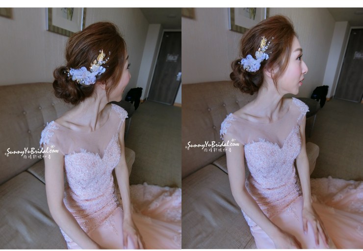 台北內湖新秘│嘉義新秘｜新秘雨晴│新秘推薦│新娘造型│文定造型｜光澤感｜自然妝感｜睫毛分段黏貼盤髮造型｜自然下睫毛｜愛情蔓延婚紗｜愛依賴婚禮攝影｜嘉義兆品酒店｜低盤髮造型｜編髮造型