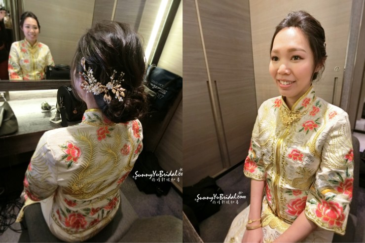 新娘盤髮造型|中式禮服|新娘造型|寒舍艾麗|台北新秘推薦|新娘秘書推薦雨晴|