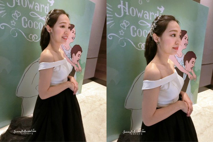 送客造型|新娘馬尾造型|黑白色禮服|yours婚紗|新娘造型|寒舍艾麗|台北新秘推薦|新娘秘書推薦雨晴|