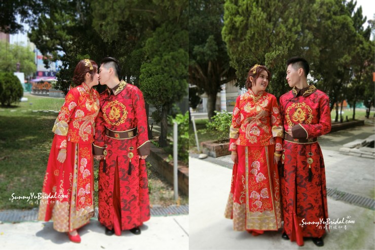 中式新娘禮服｜秀禾服造型｜龍鳳褂造型｜新娘文定造型｜自然妝感｜精緻眼妝｜新娘氣質妝感｜新娘妝容｜台北內湖南港新秘│新娘秘書｜嘉義新秘｜新秘雨晴│新秘推薦│新娘低盤髮造型│