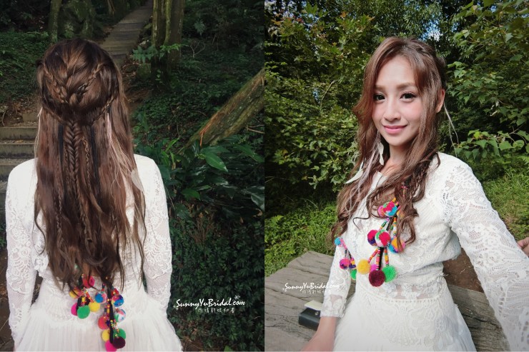 波西米亞|台北新娘秘書|新娘妝髮|新秘雨晴|婚攝彭彭|波希米亞|Bohemia|貳月婚紗|TM時間男人|仙氣|新郎西裝|男士西服|波西米亞編髮|雨晴手作