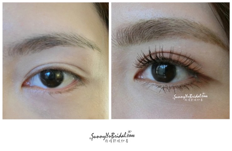 新娘妝容｜新娘精緻眼妝｜眼型調整｜清透乾淨眼妝｜根根分明睫毛｜仿真下睫毛｜眼妝前後比對｜雙眼皮眼妝