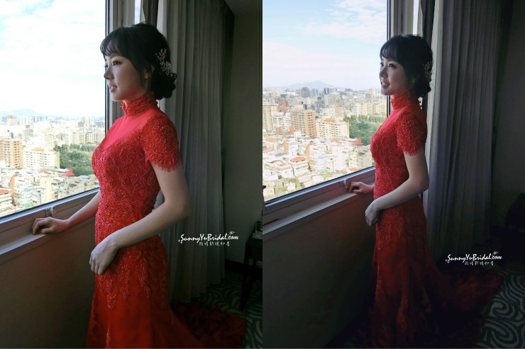 文定妝髮｜台北新娘秘書｜新秘推薦｜新秘雨晴｜林莉婚紗｜君悅酒店｜紅色禮服｜新娘造型｜訂婚妝髮