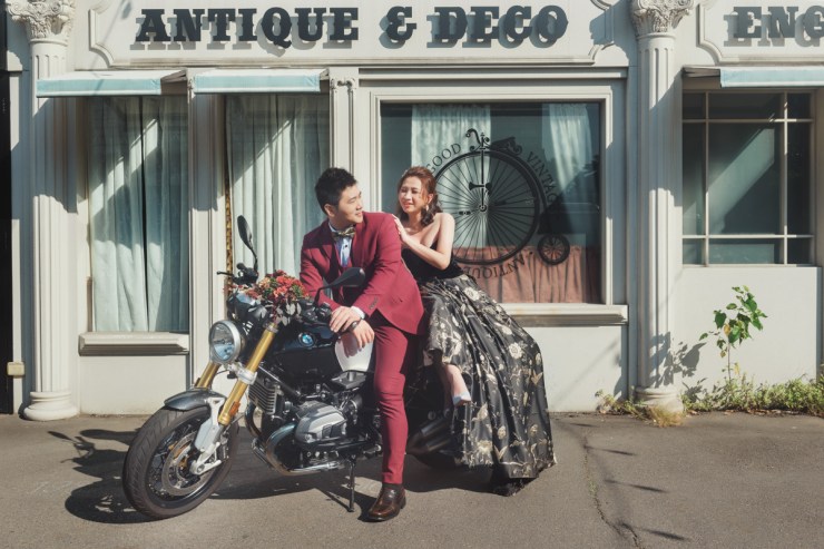 新秘雨晴｜婚攝柚子｜貳月婚紗｜台北新娘秘書｜新娘秘書推薦｜台北新秘推薦｜新娘造型｜台北婚紗推薦｜重機婚紗｜黑色禮服｜新娘造型｜短髮新娘｜中長髮新娘造型