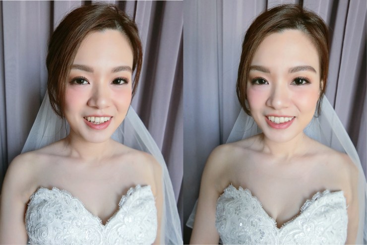 台北新娘秘書|白紗妝感|氣質名媛風格|貴氣風格|新娘秘書推薦|台北新秘雨晴|新娘妝髮|新娘白紗髮型|頭紗造型|新娘乾淨俐落造型|透亮妝感|光澤肌|新娘眼妝|妝感特寫