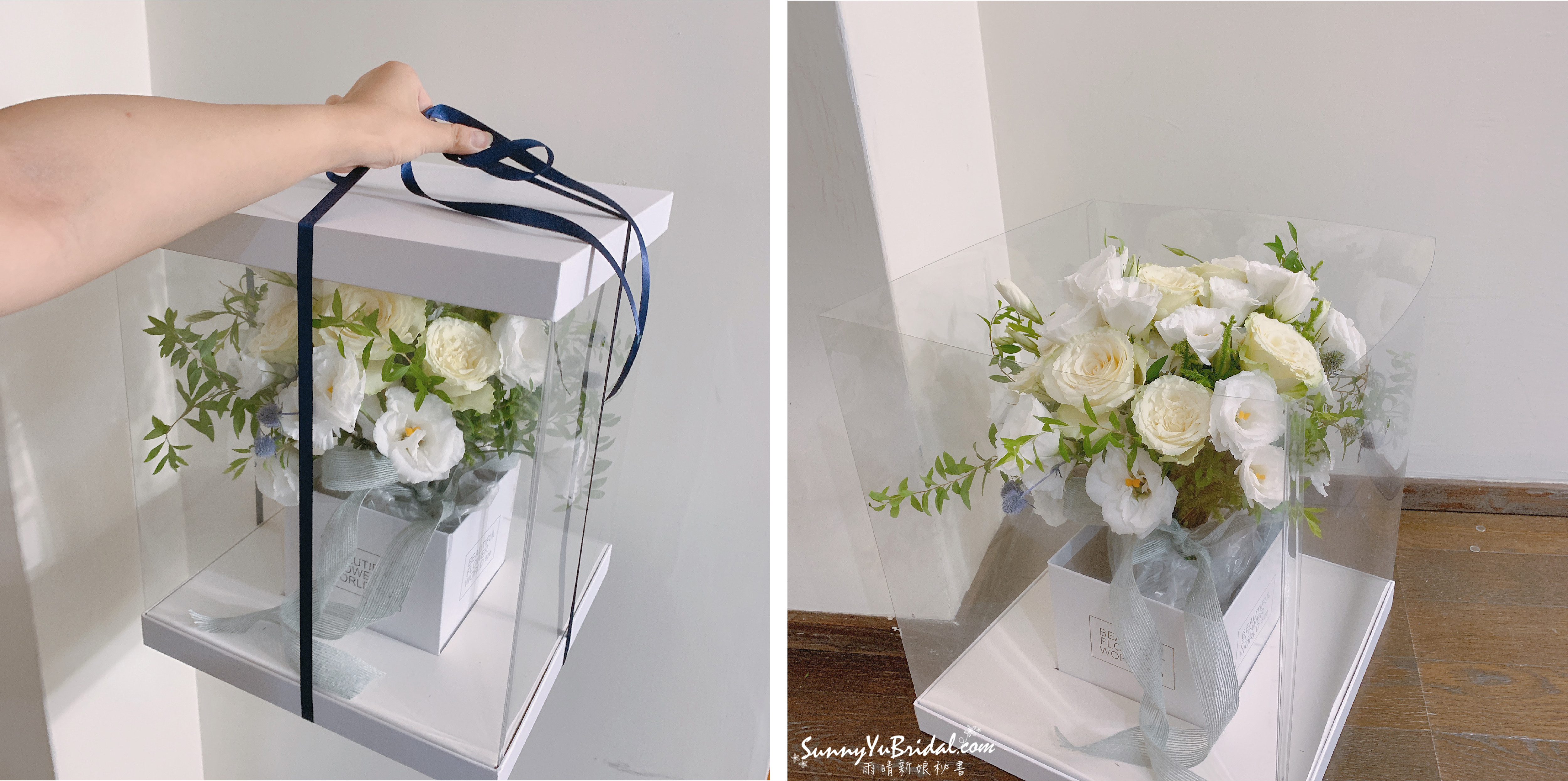 白綠系捧花 成品