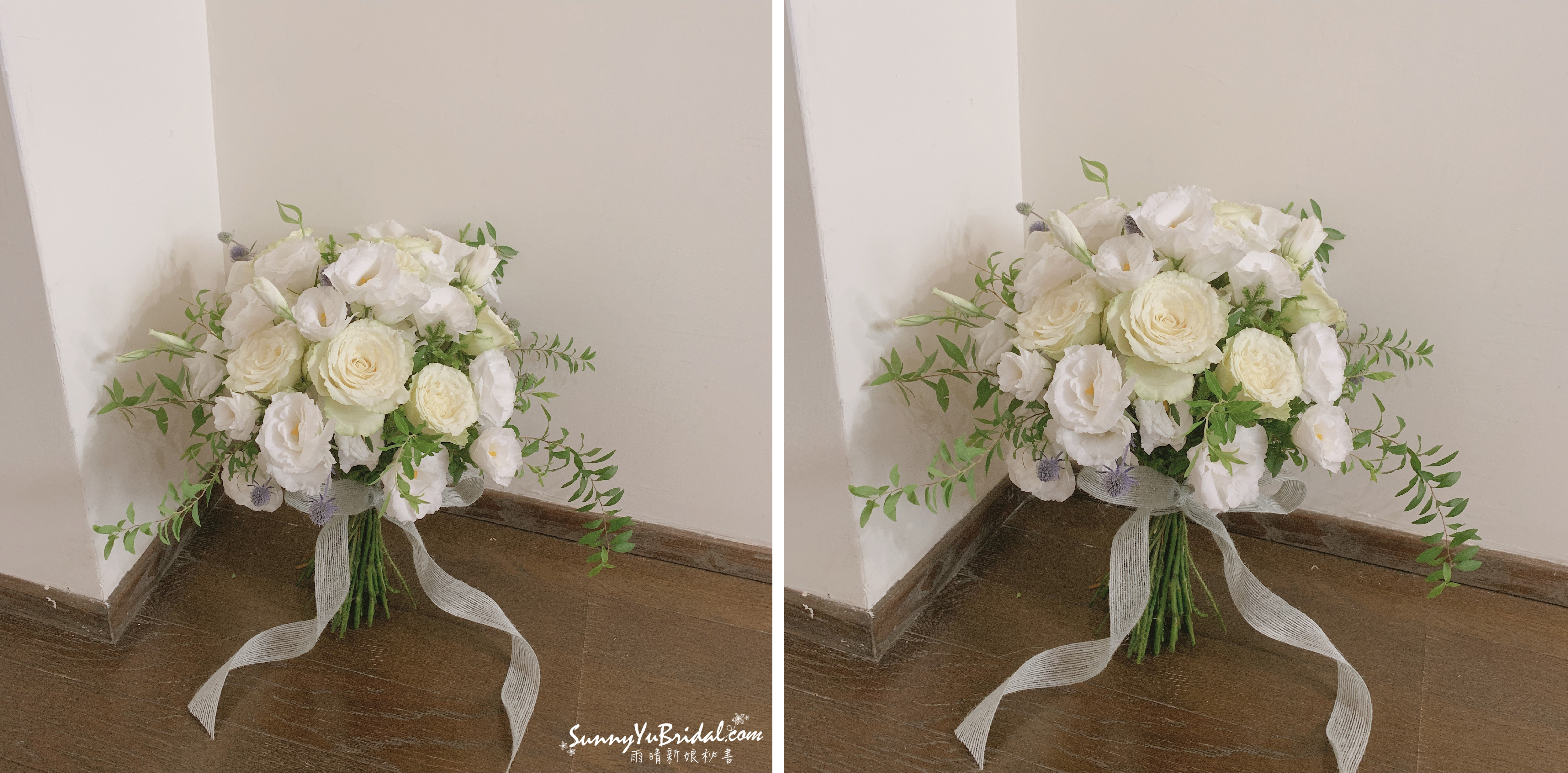新娘捧花|新郎胸花|捧花訂製|鮮花捧花|台北新娘秘書推薦雨晴|台北南港內湖新秘推薦|手綁捧花|乾燥花|客製捧花|乾燥花胸花|自然系捧花|奔放捧花|玫瑰花桔梗尤加利葉薊花|白綠色捧花