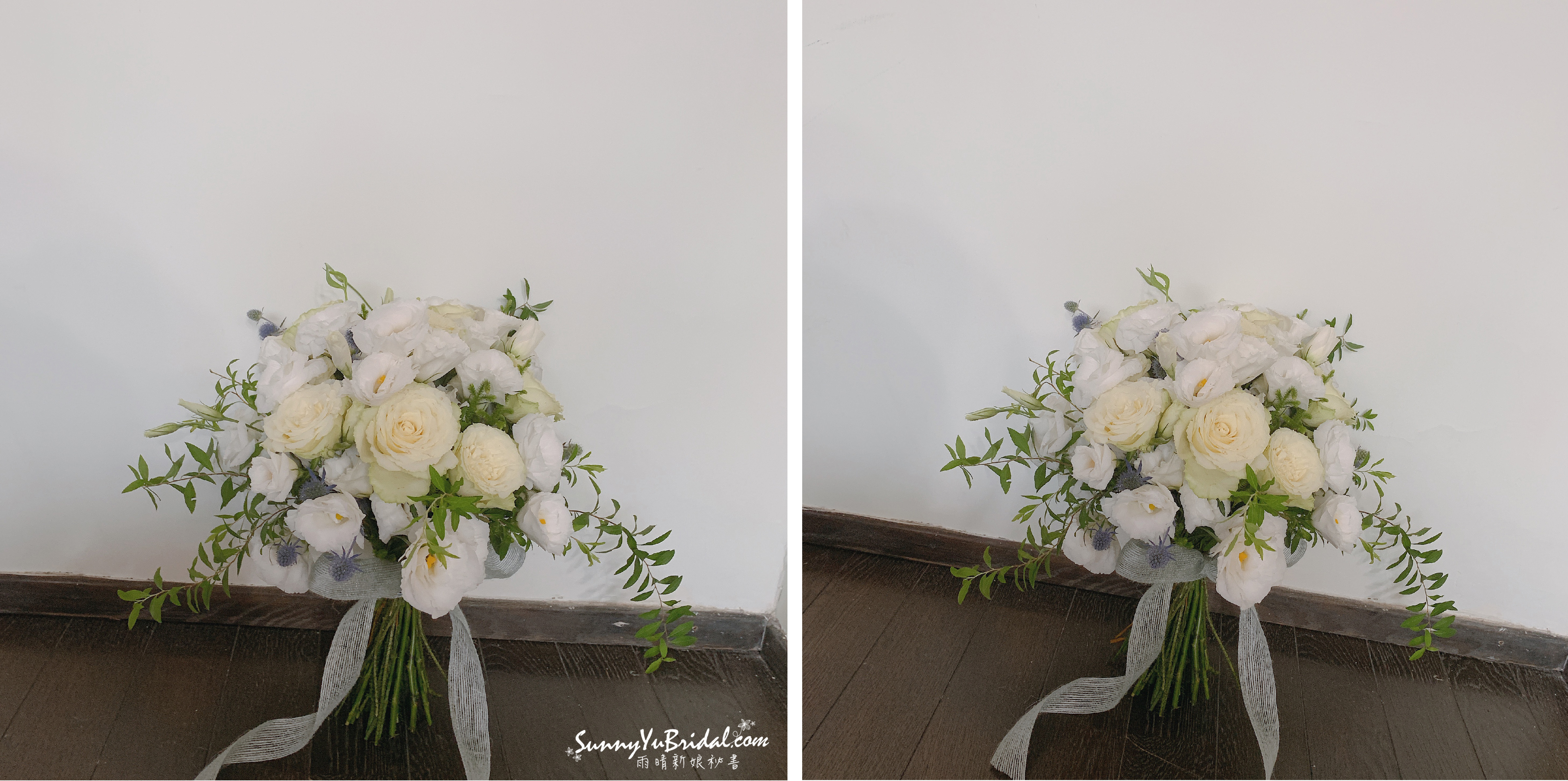 新娘捧花|新郎胸花|捧花訂製|鮮花捧花|台北新娘秘書推薦雨晴|台北南港內湖新秘推薦|手綁捧花|乾燥花|客製捧花|乾燥花胸花|自然系捧花|奔放捧花|玫瑰花桔梗尤加利葉薊花|白綠色捧花