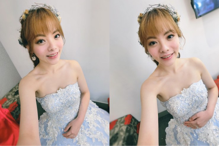 新娘妝髮｜新娘秘書推薦｜日系甜美新娘｜仙氣新娘｜日系髮型｜送客造型｜水藍色禮服｜乾燥花花飾｜手作乾燥花圈