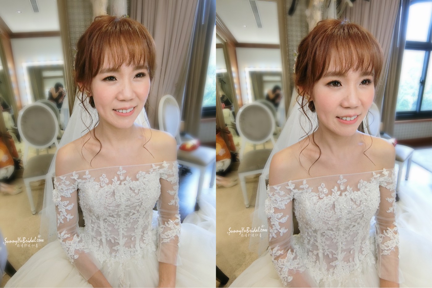 台北新娘秘書雨晴｜新娘造型｜新娘妝感｜新娘眼型調整｜東湖新秘推薦｜自然清新日系甜美妝感｜妹妹頭新娘造型｜日系盤髮髮型｜不凋花造型｜蒂米琪婚紗｜鯊魚婚禮團隊｜婚攝子安｜翡麗詩莊園｜證婚新娘妝髮