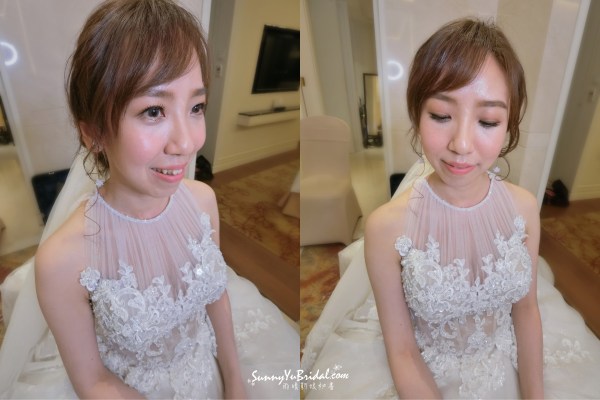 白紗造型｜台北新秘｜新娘秘書推薦雨晴｜透亮妝感｜削肩婚紗禮服｜小櫥窗法式手工婚紗｜大倉久和飯店｜韓系造型｜自然氣質｜新娘妝感髮型｜低盤髮｜仙氣